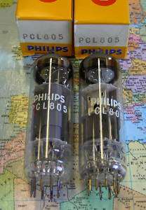 NOS Philips PCL805 matched 2 also for headphone amplifier tube  