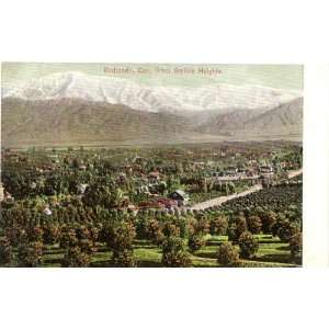   Postcard Panoramic View of Redlands California 
