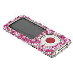 Pink Zebra Full Rhinestone Case for Apple iPod Nano 5  