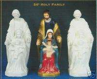 24 Holy Family Outdoor Garden Statue Full Color Finish  