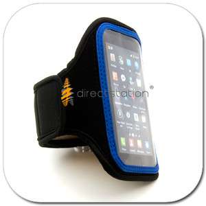 Blue Sports GYM Armband Case Cover Pouch Arm Band For Motorola Photon 