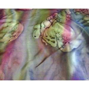 Hand painted pure silk scarf   Autumn 