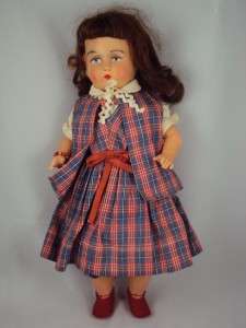 EXCELLENT Vintage CELLULOID School Girl DOLL 15  