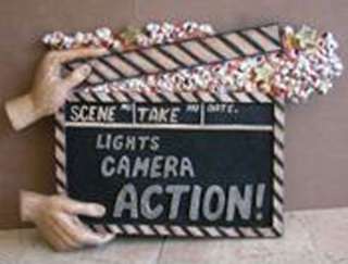 Lights, Camera, Action Popcorn Sign Display  