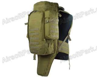 Molle Extended Full Gear Dual Rifle Backpack Tan  