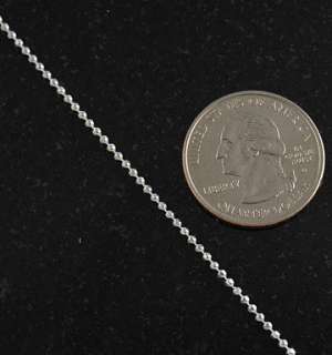   Diamond Cut Ball Bead 1.5mm Necklace Chain Solid Italy Jewelry  