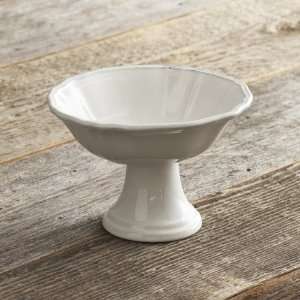 Antiqued White Footed Compote Dish, 8 oz.  Kitchen 