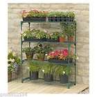   GARDENING GREENHOUSE PLANT SHELVING STAGING WITH 4 POTS SEED TRAYS