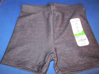 New With Tags Jumping Beans Denim Bike Shorts Girls Size 18 months 