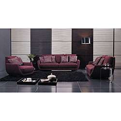 Mirabeau 3 piece Purple Sofa Set  