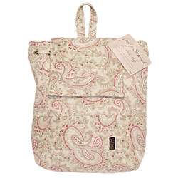 American Mills Quilted Pink Paisley Backpack  
