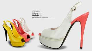 Mary Jane Strap Stilettos Womens Shoes Open Peep Toe Platform Sandals 