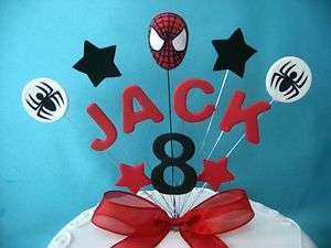 Spiderman Birthday Cake Topper Decoration / any name & age  