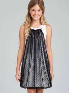 US Angels Blush Black Bubble & Ivory Tank Top Dress Sizes 7 12 $89 