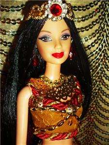 Sultans Desire ~ Belly Dancer ~ barbie doll ooak red & gold black hair 