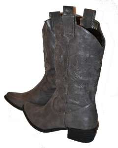 Womens Cowboy Boots in 6 Colors, Black, Beige, Brown, Dark Brown, Red 