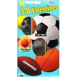  18 Powerplay Sports 3 D Valentines Toys & Games
