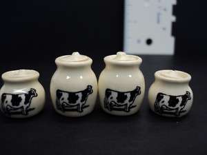 Miniature Cow Canister Set/Porcelain/4 Pc.  