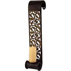 Iron Argento Scroll and Vine Wall Sconce  