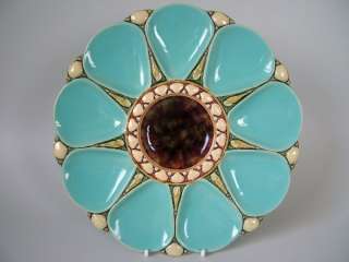 Minton Majolica 9 well oyster plate  