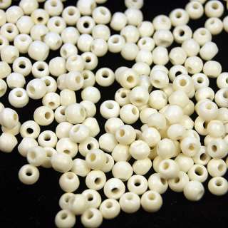 4x5mm White Carved Yak Bone Rondelle Loose Beads 100PCS  