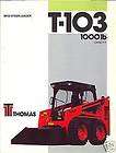 thomas t103 skid steer loader brochure 
