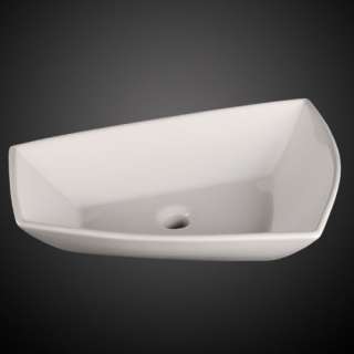 White Ceramic Vanity Porcelain Vessel Bathroom Sink  