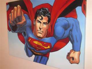 Superman OIL PAINTING 40x28 NOT print, popart. Framed, canvas alone 