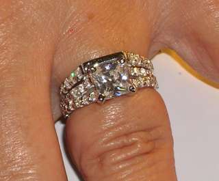   Ct Genuine Briolite Wedding Ring Set Available Sz 5 6 7 8 9 10  