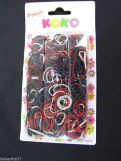 200 Plus Hair Rubber Bands 3 Colors, 3 Sizes by KOKO  