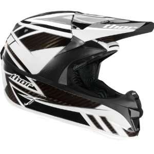 Thor Force Carbon Motocross Helmet Black/White/Silver Large L 0110 