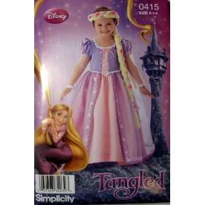   Sewing Pattern 0415 Disney Tangled Size A (3 8) Arts, Crafts & Sewing