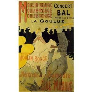  Oil Painting Moulin Rouge La Goulue Henri De Toulouse 