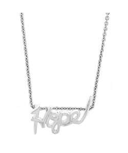 Sterling Silver Hope Necklace  
