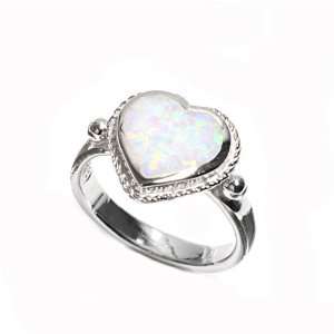  Sterling Silver Lab Opal Ring   3mm Band Width   12mm Face 