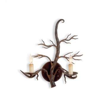 Currey and Company 5307 Old Iron Treetop Wall Sconce with Customizable 