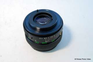 Pentax Vivitar 50mm f1.9 lens manual focus screw M42  