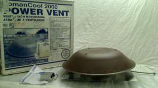 Lomanco 2000 BROWN Power Roof Ventilator  