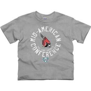  Ball State Cardinals Youth Conference Stamp T Shirt   Ash 
