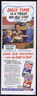 1950 Jolly Time Popcorn Alan Ladd Children Photo Ad  