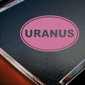  Uranus Euro Ovel Pink Decal Car Truck Window Pink Sticker 