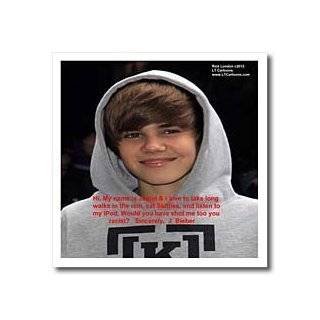 Justin Bieber In HoodieA Threat   8x8 Iron On Heat Transfer For 