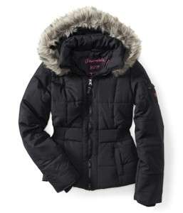 NWT AEROPOSTALE Womens Black Puffer Coat Jacket XL  
