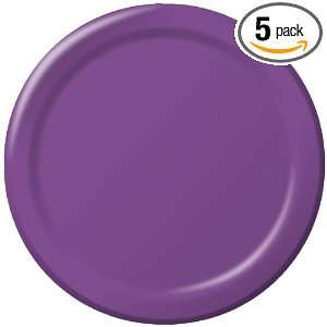 Creative Converting 8.75 Diameter Round Paper Dinner Plates, Purple 
