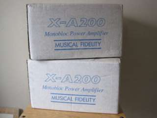 MUSICAL FIDELITY XA 200 MONOBLOCK AMPLIFIERS (K)  