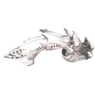  Warrior Fighter Pewter Finger Armor Ring Jewelry