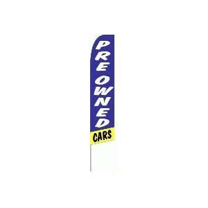  Pre Owned Cars (Blue) Feather Flag (11.5 x 2.5 Feet 