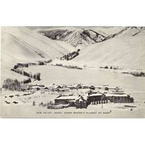   Postcard Panoramic Winter Scene   Sun Valley Idaho 