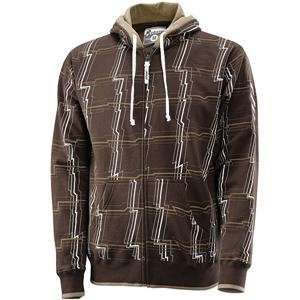    Thor Motocross Switch Zip Up Hoodie   X Large/Brown Automotive