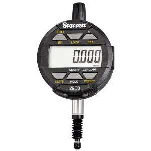 Starrett 2900 4M LCD Electronic Indicator, 8mm Stem Dia., 0 12mm Range 